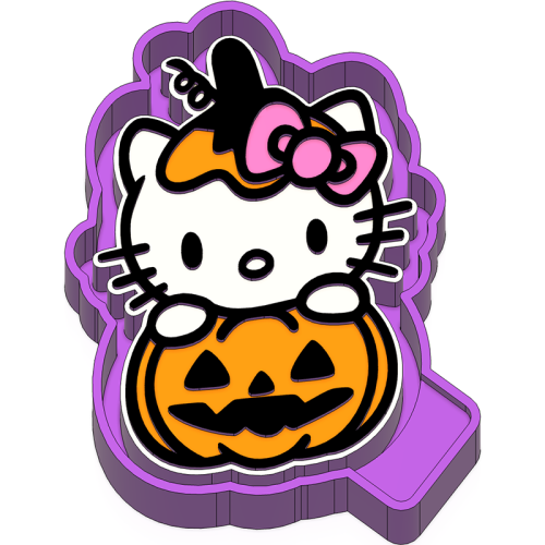 Pumpkin Kitty Silicone Mold