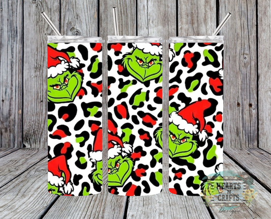 Grinch Leopard 30 oz Tumbler - RTS
